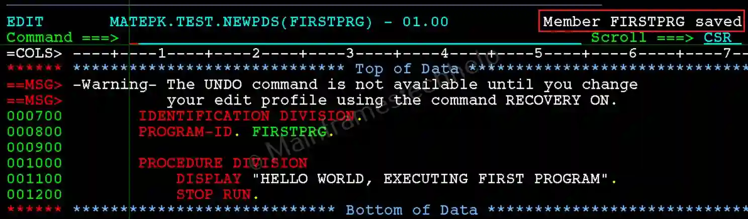Create PDS Member